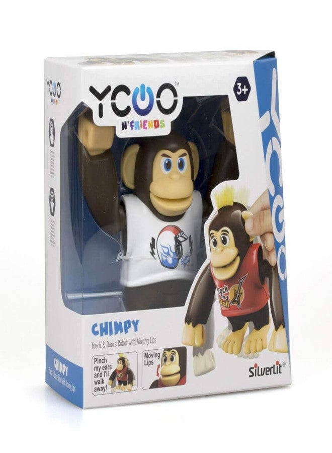 Silverlit YCOO Chimpy Touch and Dance Robot with Moving Lips, Funny Poses, White - Image 4